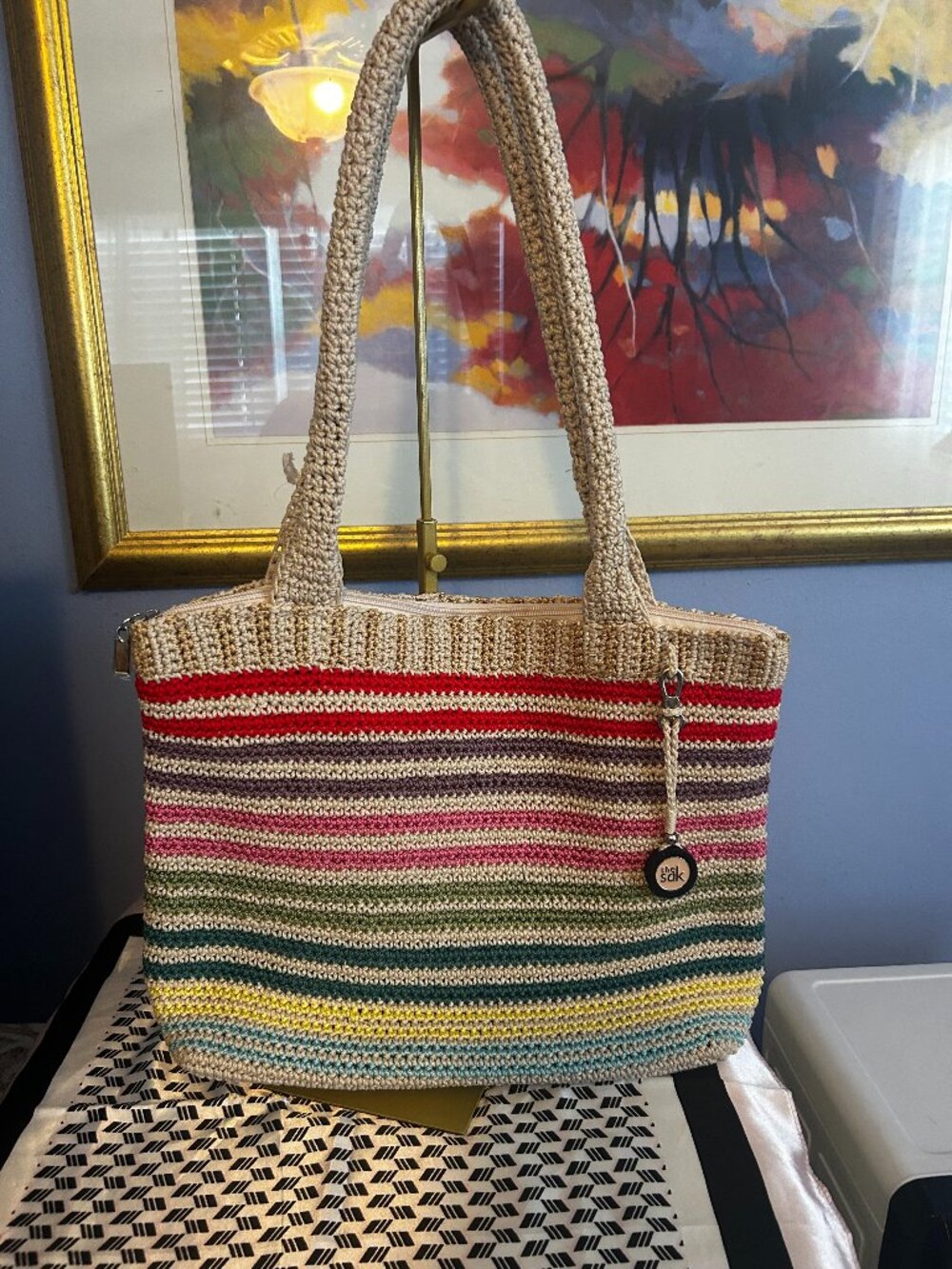 THE Sak multi-color crotched hobo